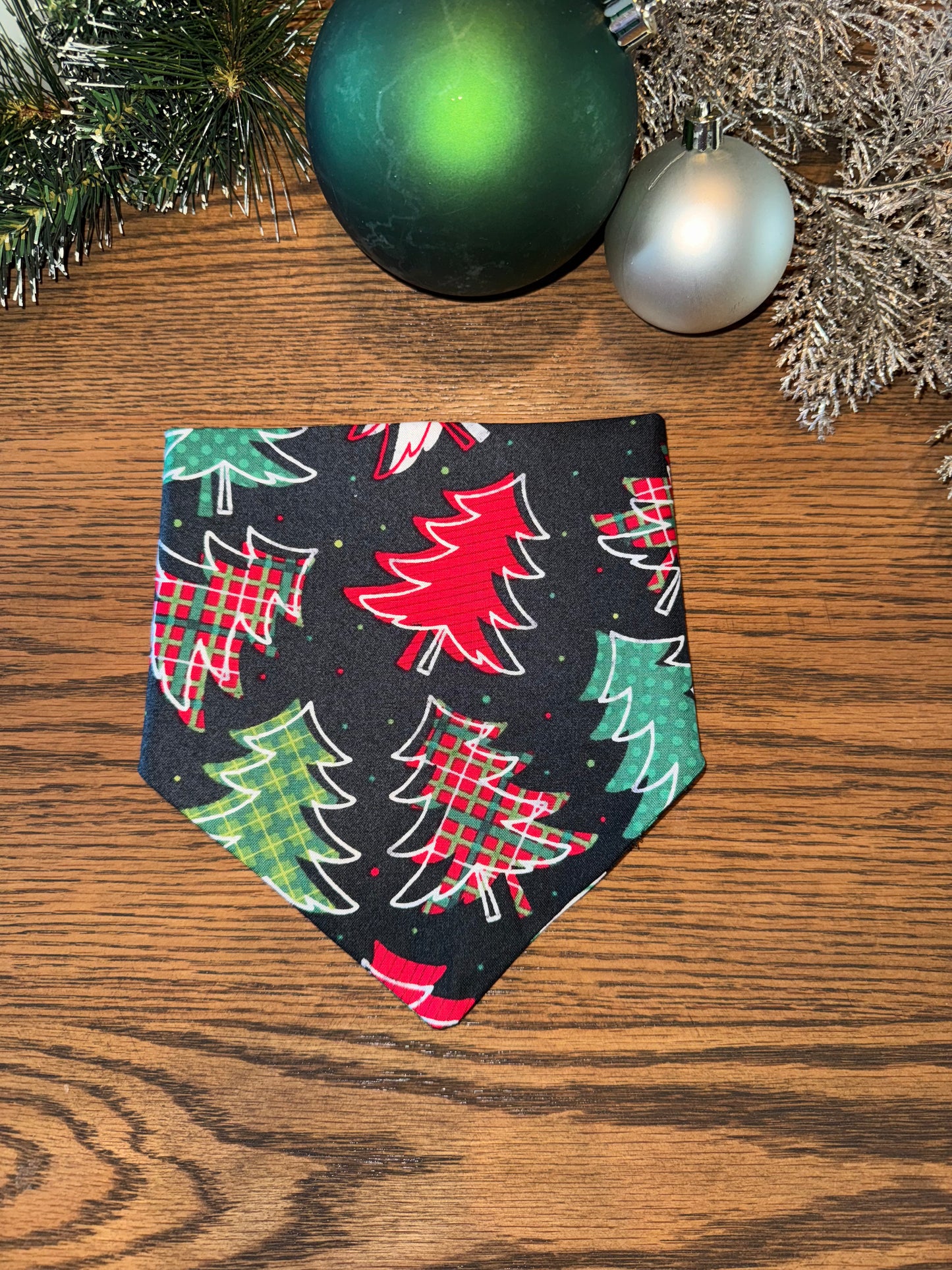 Black Christmas Tree Bandana