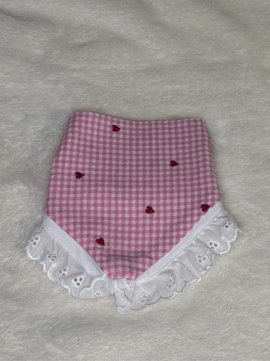 Pink Plaid with Mini Hearts