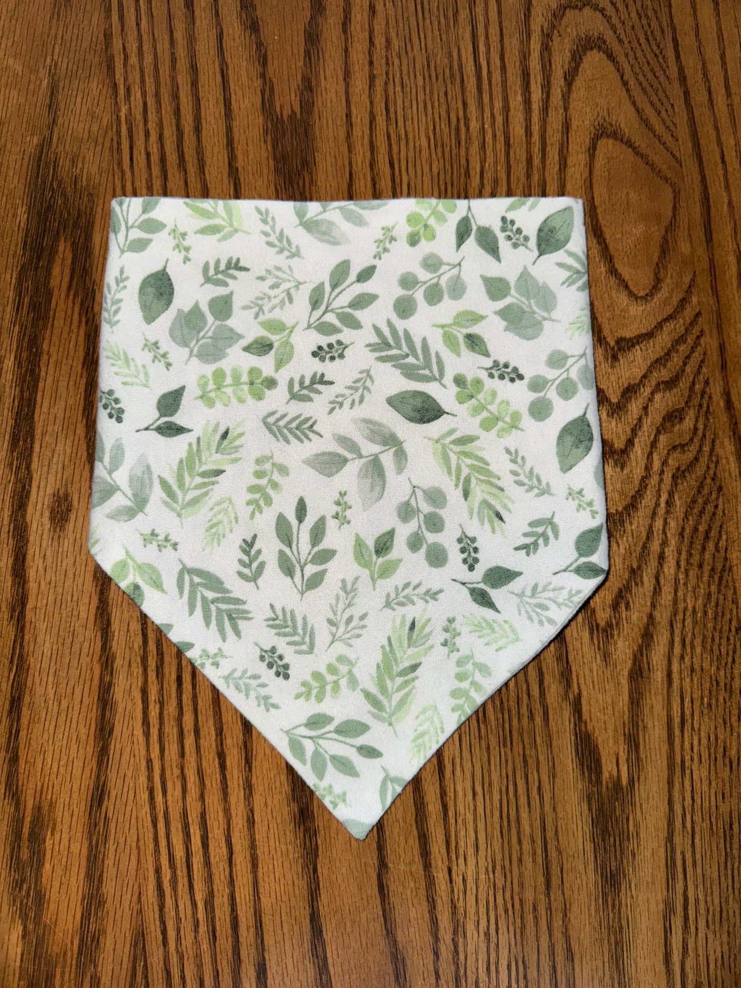 White + Green Floral Spring Bandana
