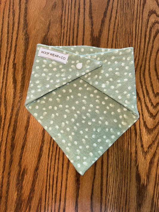 Olive Polka Dot Spring Bandana